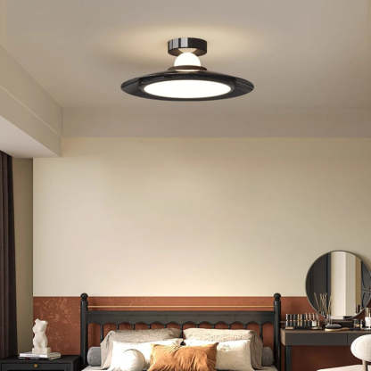 Transitional Cream Flying Saucer Ceiling Light