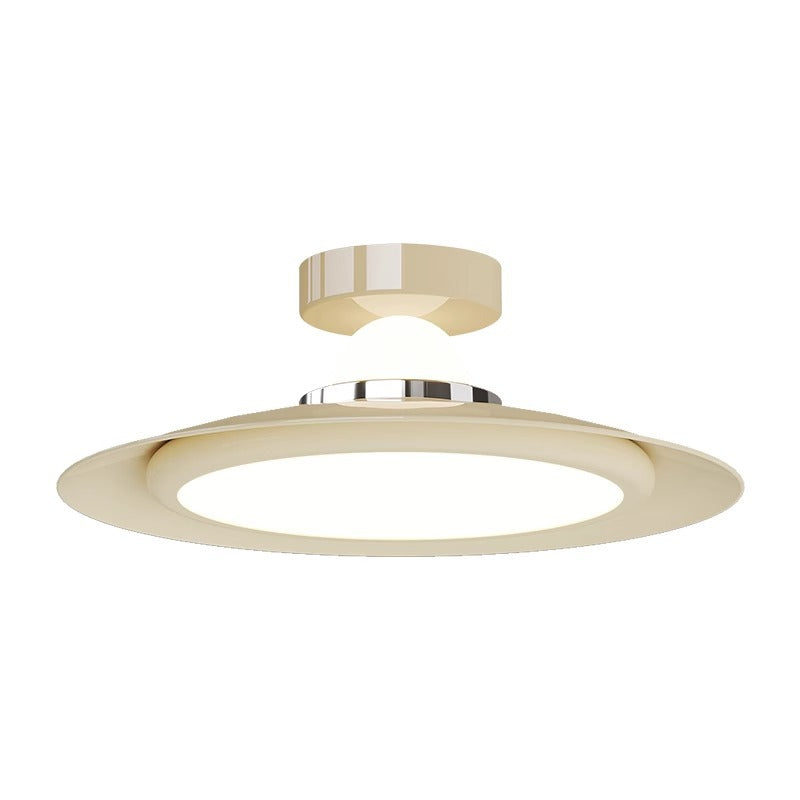 Transitional Cream Flying Saucer Ceiling Light