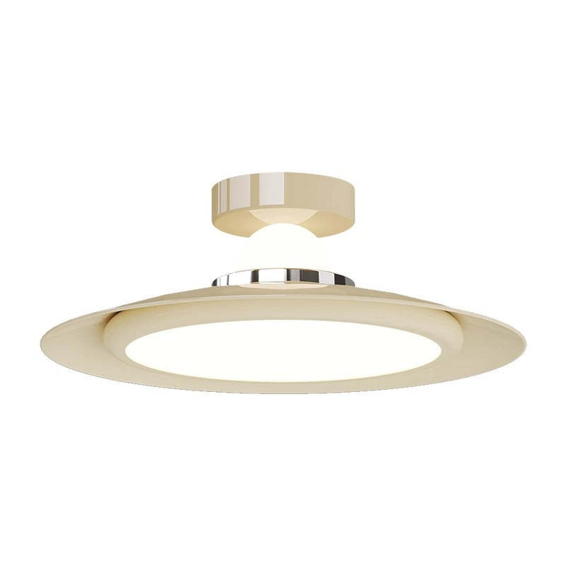Transitional Cream Flying Saucer Ceiling Light