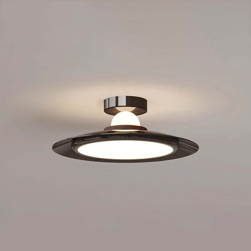 Transitional Cream Flying Saucer Ceiling Light