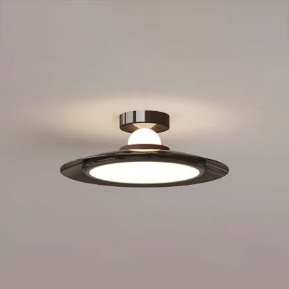 Transitional Cream Flying Saucer Ceiling Light