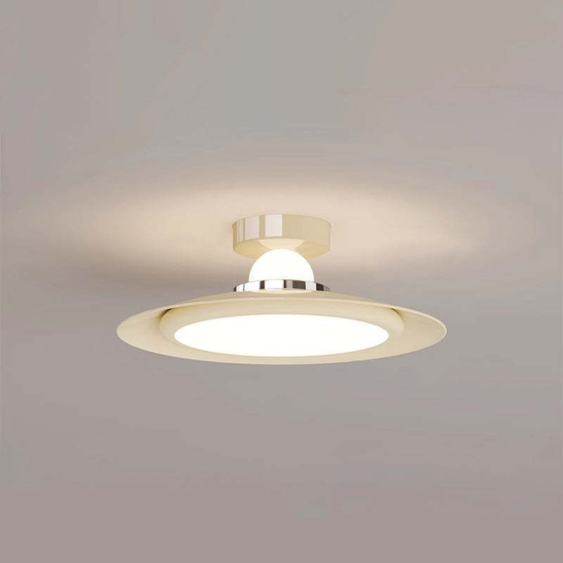 Transitional Cream Flying Saucer Ceiling Light