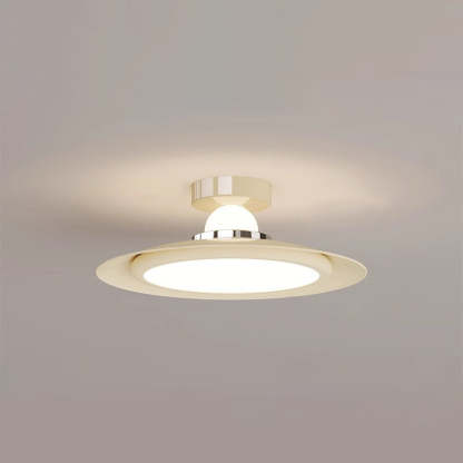 Transitional Cream Flying Saucer Ceiling Light