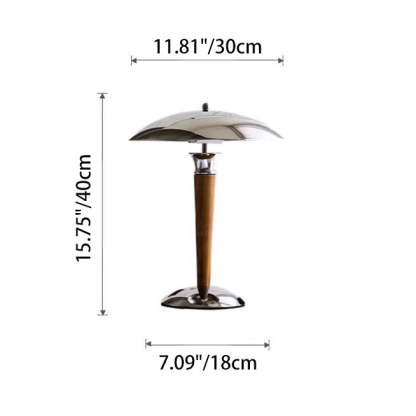 Japanese Mushroom Iron Solid Wood Table Lamp