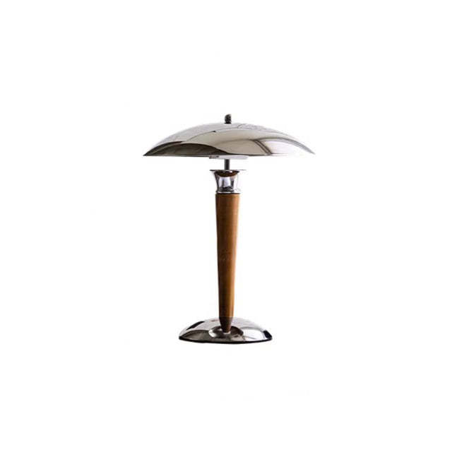 Japanese Mushroom Iron Solid Wood Table Lamp