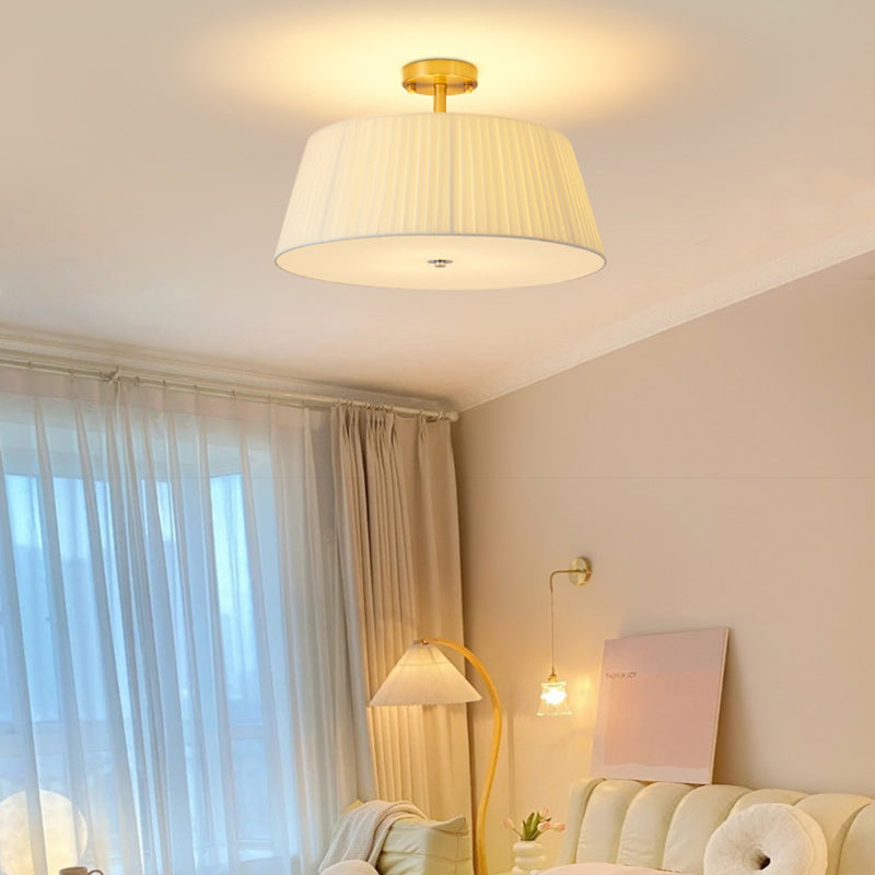 Scandinavian Tapered Fabric Ceiling Light