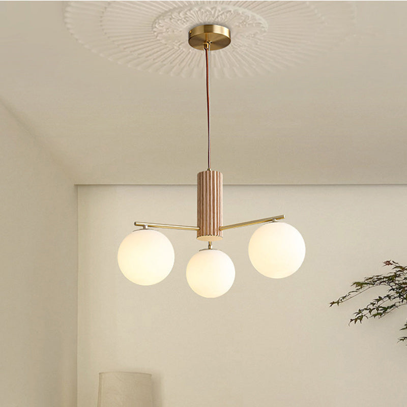 Lighom globe brass chandeliers for living room — 220V-240V (UK/AU