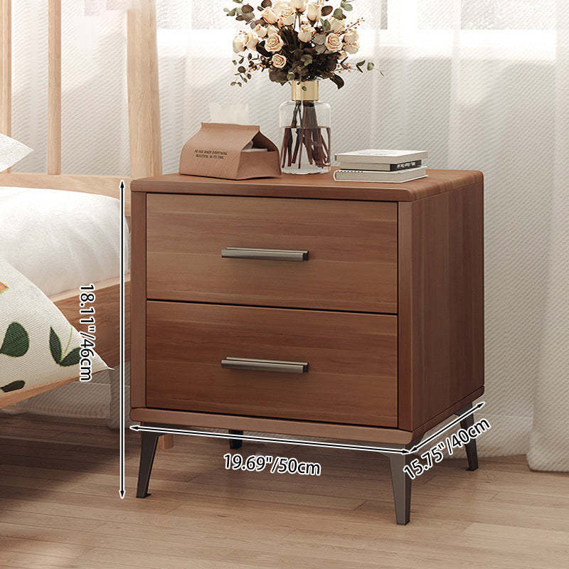 Nordic Wood 2-Drawer Nightstand
