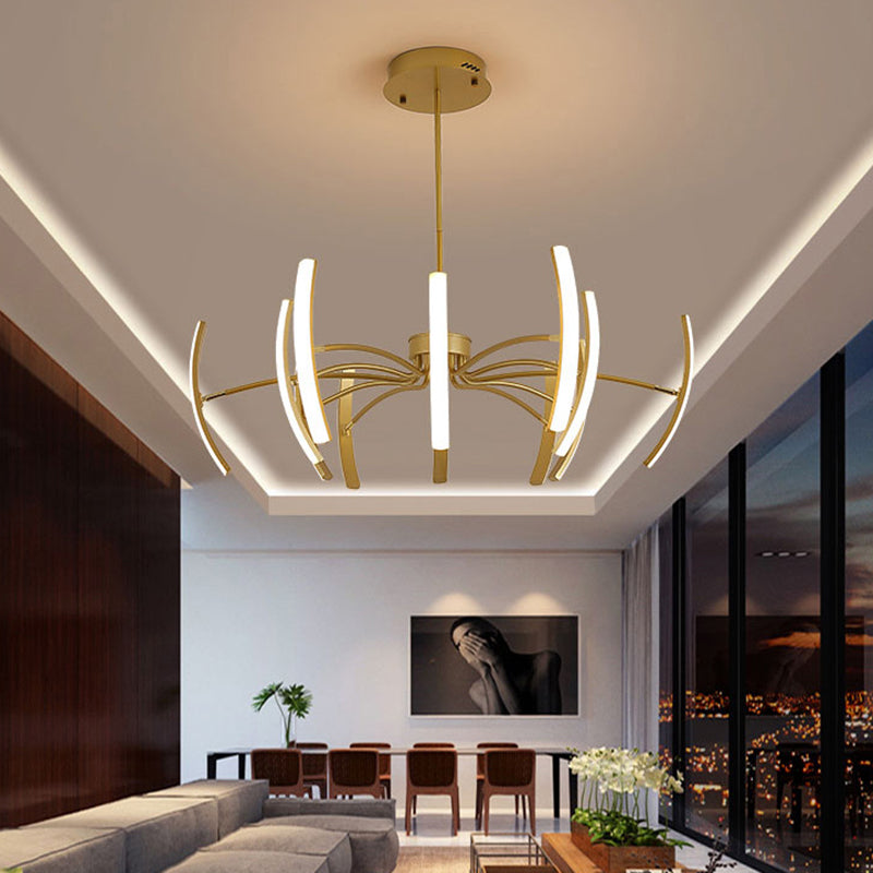 Contemporary Luxe Iron Acrylic Spider LED Chandelier