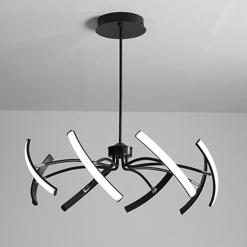 Contemporary Luxe Iron Acrylic Spider LED Chandelier