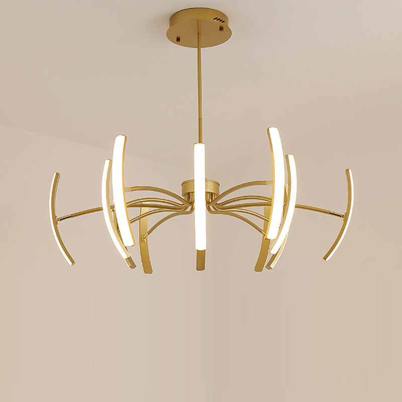 Contemporary Luxe Iron Acrylic Spider LED Chandelier