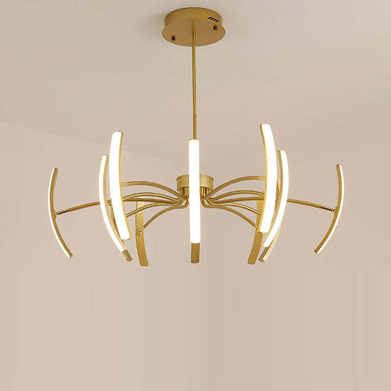 Contemporary Luxe Iron Acrylic Spider LED Chandelier