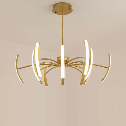 Contemporary Luxe Iron Acrylic Spider LED Chandelier