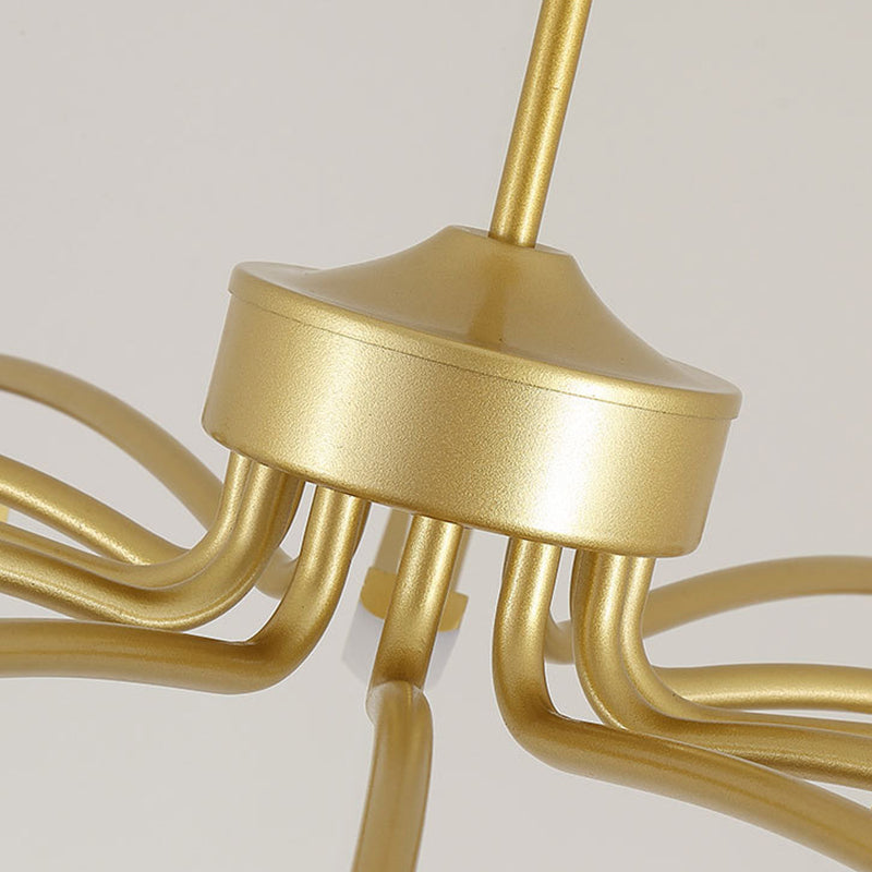 Contemporary Luxe Iron Acrylic Spider LED Chandelier