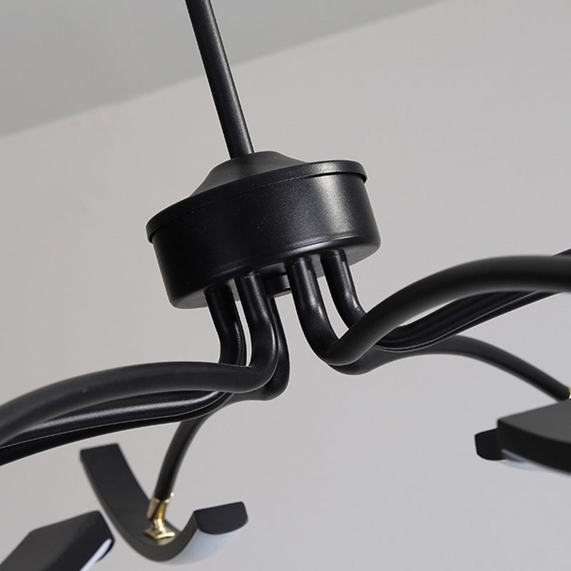 Contemporary Luxe Iron Acrylic Spider LED Chandelier