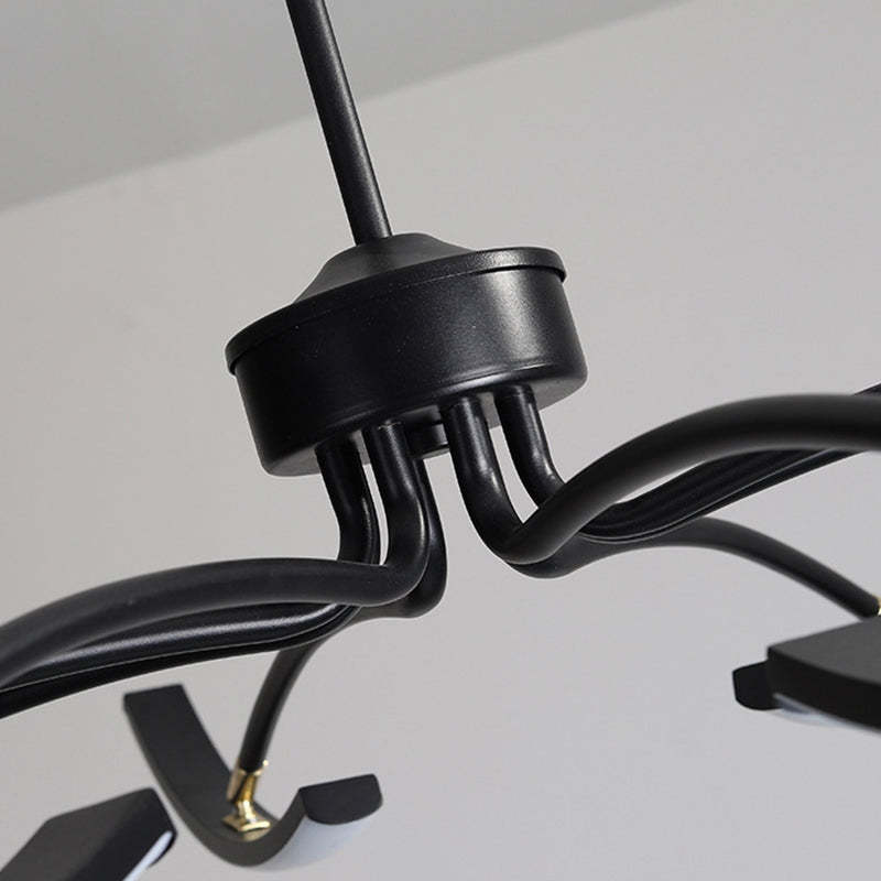 Contemporary Luxe Iron Acrylic Spider LED Chandelier