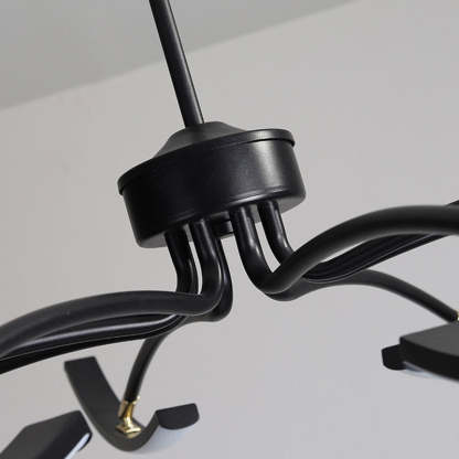 Contemporary Luxe Iron Acrylic Spider LED Chandelier