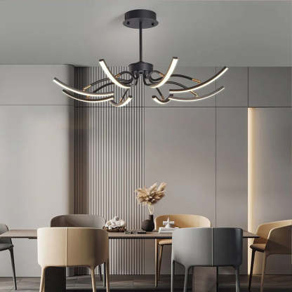 Contemporary Luxe Iron Acrylic Spider LED Chandelier