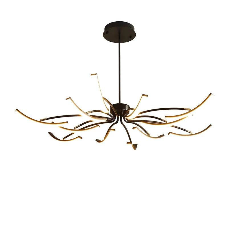 Contemporary Luxe Iron Acrylic Spider LED Chandelier
