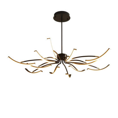 Contemporary Luxe Iron Acrylic Spider LED Chandelier