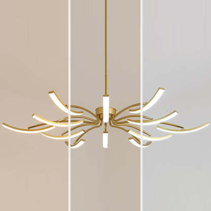 Contemporary Luxe Iron Acrylic Spider LED Chandelier