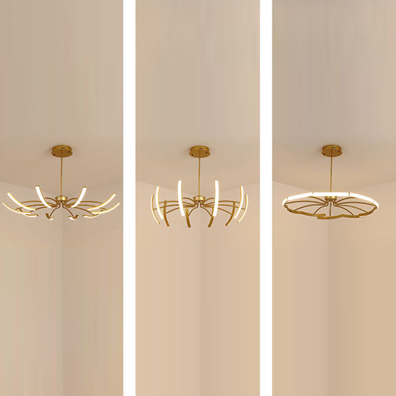 Contemporary Luxe Iron Acrylic Spider LED Chandelier