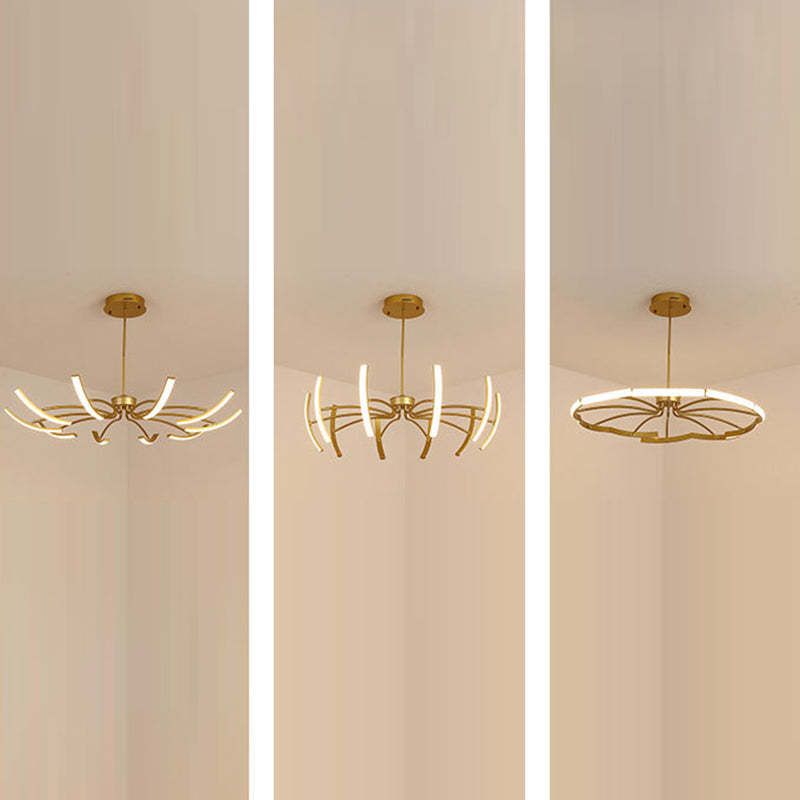 Contemporary Luxe Iron Acrylic Spider LED Chandelier