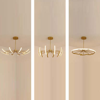 Contemporary Luxe Iron Acrylic Spider LED Chandelier