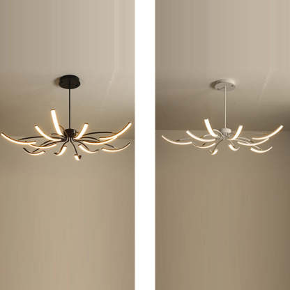 Contemporary Luxe Iron Acrylic Spider LED Chandelier
