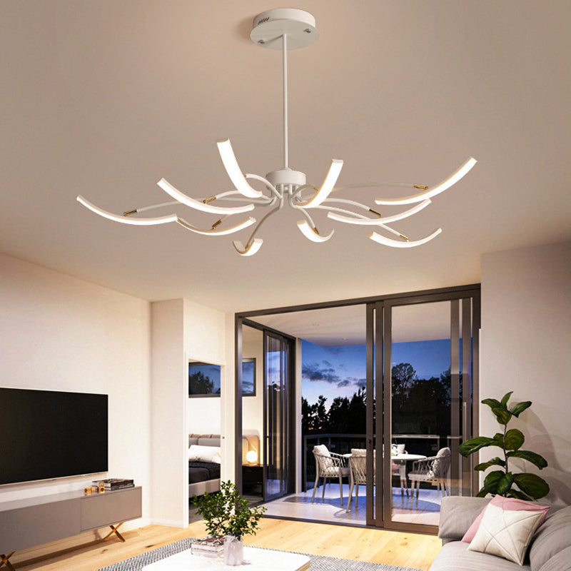 Contemporary Luxe Iron Acrylic Spider LED Chandelier