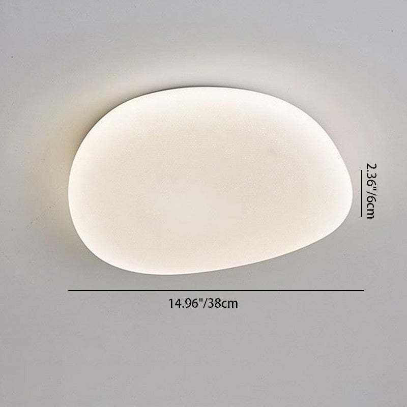 Minimalist Pebble Acrylic LED Flush Mount Light