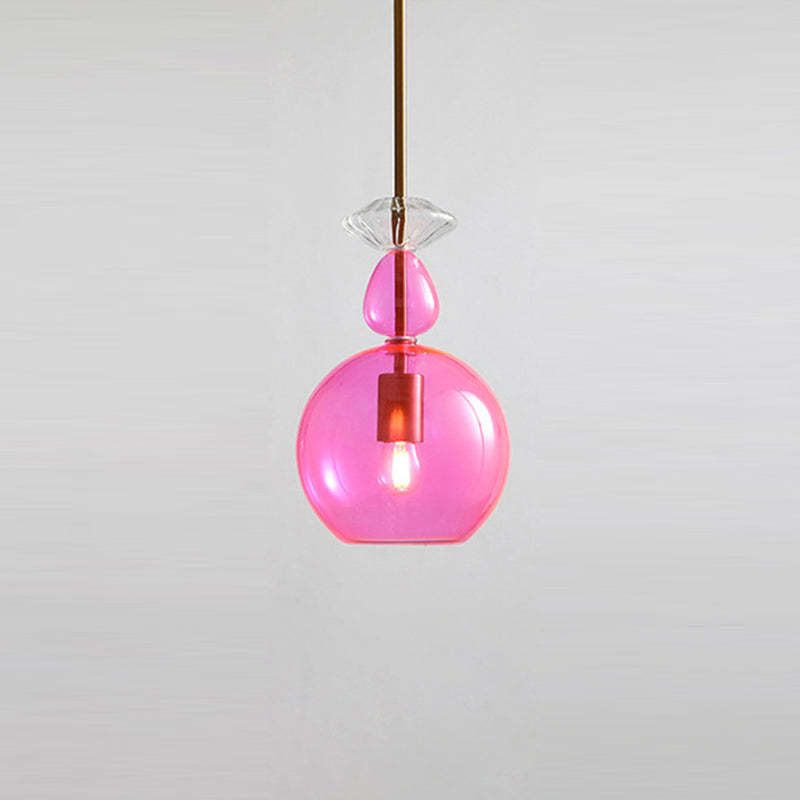 Scandinavian Cylinder Disc Glass Pendant Light