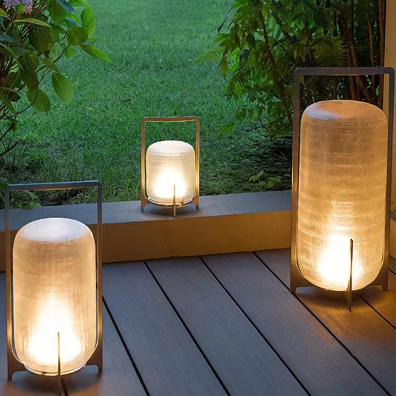 Lighom chinese round stainless steel landscape lighting — Small (12"H / Solar