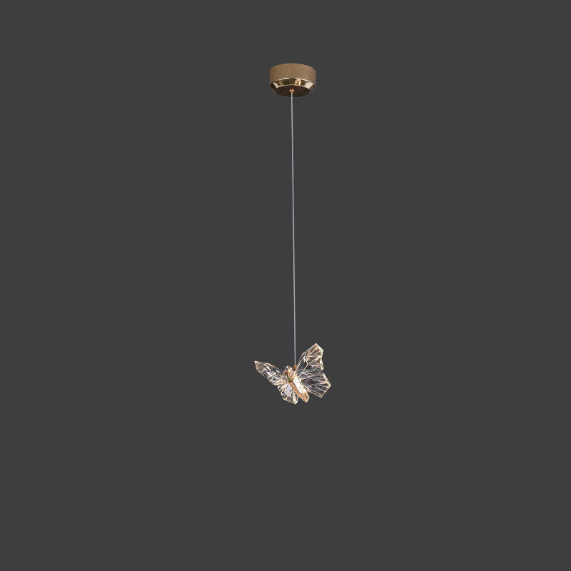 Contemporary Butterfly Acrylic Zinc LED Pendant Light