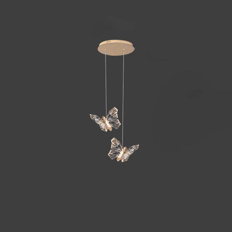 Contemporary Butterfly Acrylic Zinc LED Pendant Light