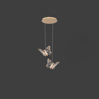 Contemporary Butterfly Acrylic Zinc LED Pendant Light