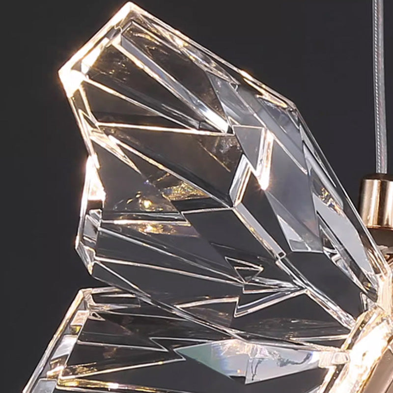 Contemporary Butterfly Acrylic Zinc LED Pendant Light