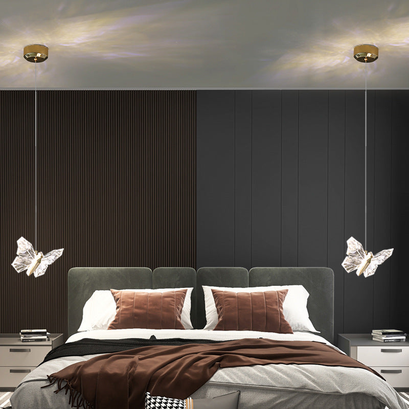 Contemporary Butterfly Acrylic Zinc LED Pendant Light