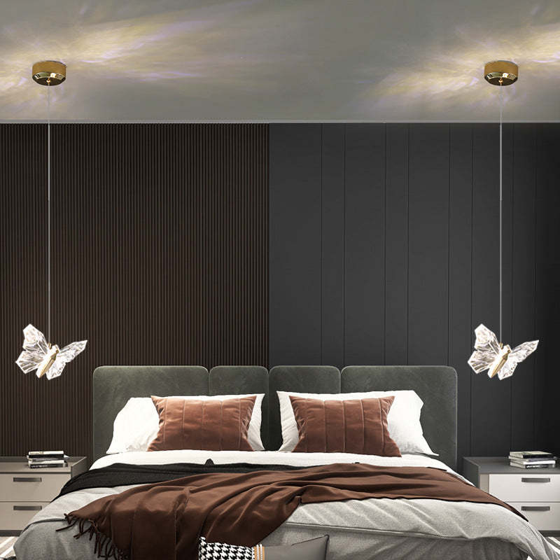 Contemporary Butterfly Acrylic Zinc LED Pendant Light — 1 / 110V-120V For US/CA / Neutral Light (4000K)