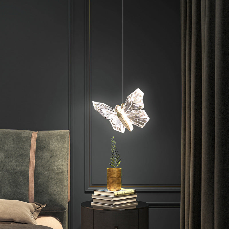 Contemporary Butterfly Acrylic Zinc LED Pendant Light — 2 / 110V-120V For US/CA / Neutral Light (4000K)
