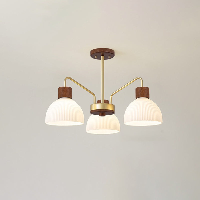 Japanese Glass Branch Bowl Ceiling Light