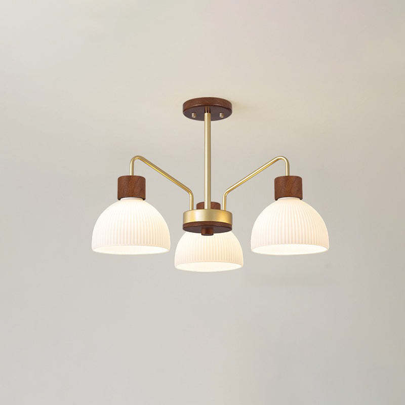 Japanese Glass Branch Bowl Ceiling Light