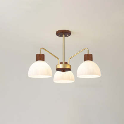 Japanese Glass Branch Bowl Ceiling Light