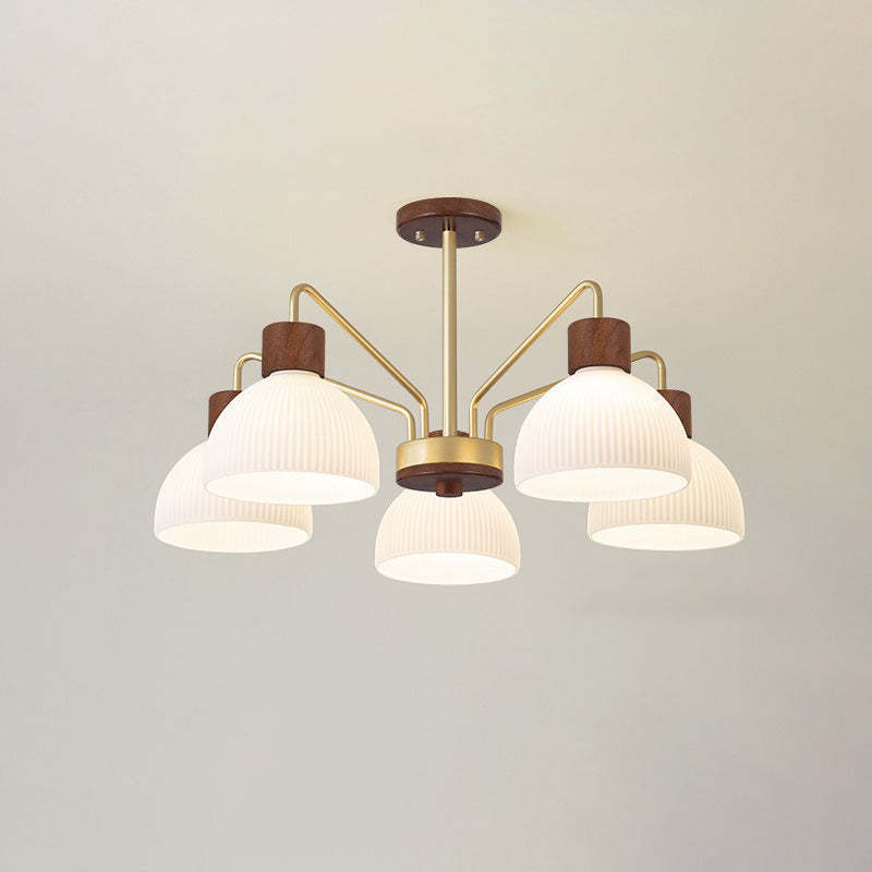 Japanese Glass Branch Bowl Ceiling Light