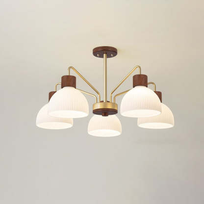 Japanese Glass Branch Bowl Ceiling Light