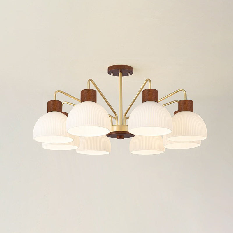 Japanese Glass Branch Bowl Ceiling Light