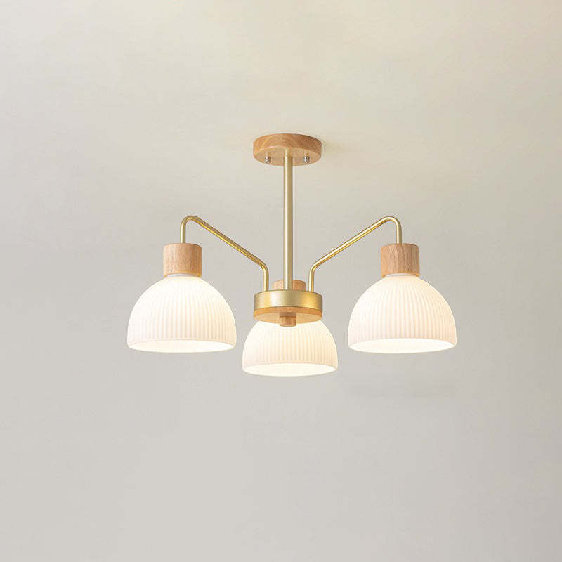 Japanese Glass Branch Bowl Ceiling Light