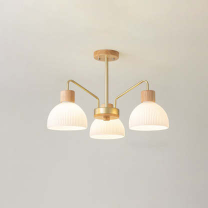 Japanese Glass Branch Bowl Ceiling Light