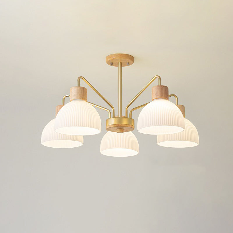 Japanese Glass Branch Bowl Ceiling Light