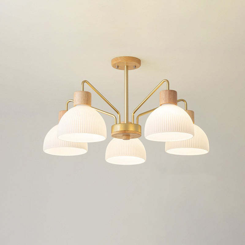 Japanese Glass Branch Bowl Ceiling Light